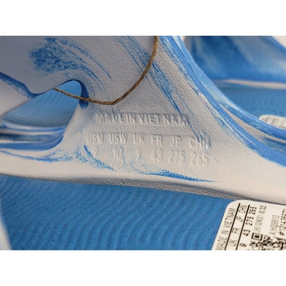 Adidas Adicane Cloud White Pulse Blue Slides Sandals Size Men 9 Womens 10 HQ9913 - Picture 6 of 10